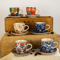 Set De 6 Tasses À Café Avec Soucoupe Assortie