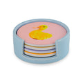 Mykonos - Set De 4 Sous-verres Aux Décors Mixtes - Céramique