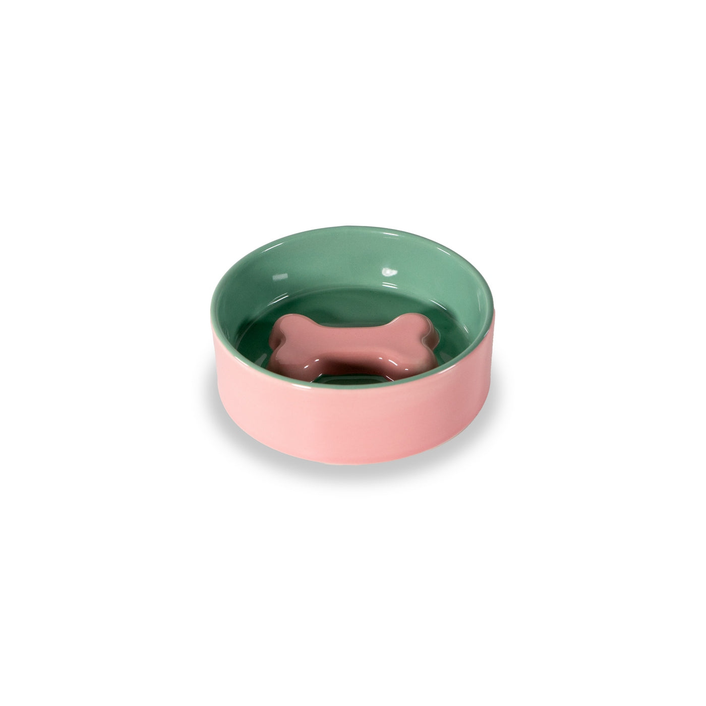 Wellington - Gamelle Os - Vert Et Rose - Céramique