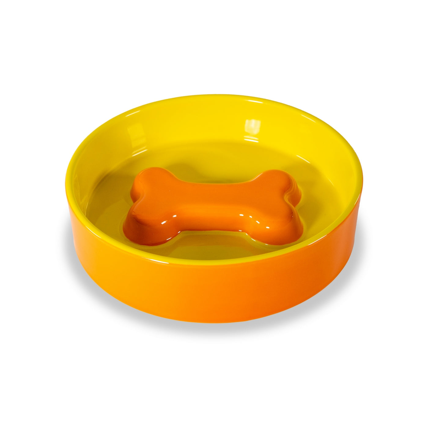 Wellington - Gamelle Os - Orange Et Jaune - Céramique