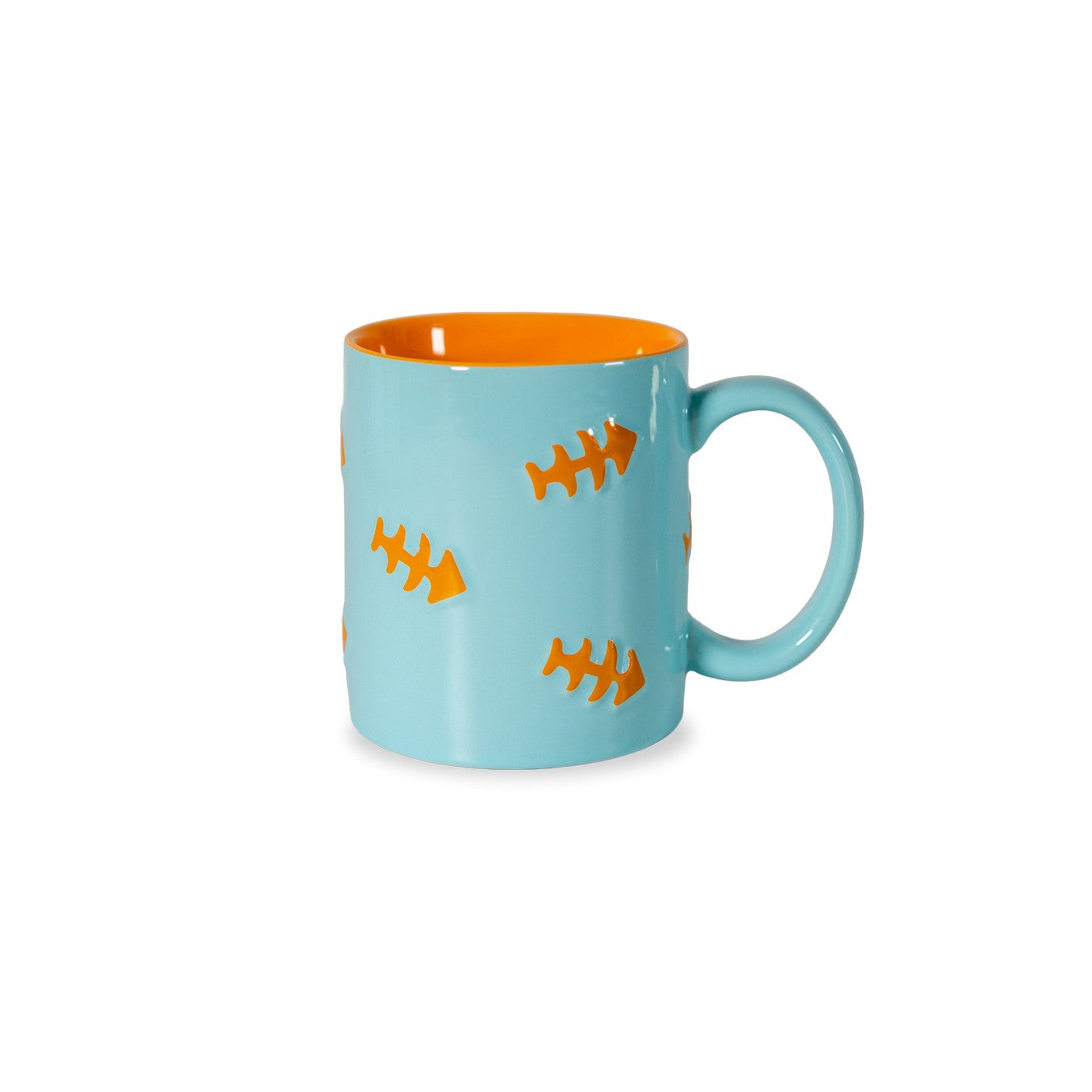 Wellington - Lot De 2 Mugs Arête De Poisson Oranges - Céramique - 420ml