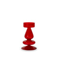 Porte-Bougies Ou Vase Soliflore En Verre - Rouge