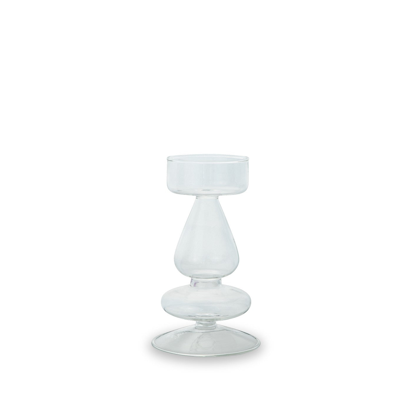 Porte-Bougies Ou Vase Soliflore En Verre - Transparent
