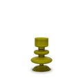 Porte-Bougies Ou Vase Soliflore En Verre - Olive