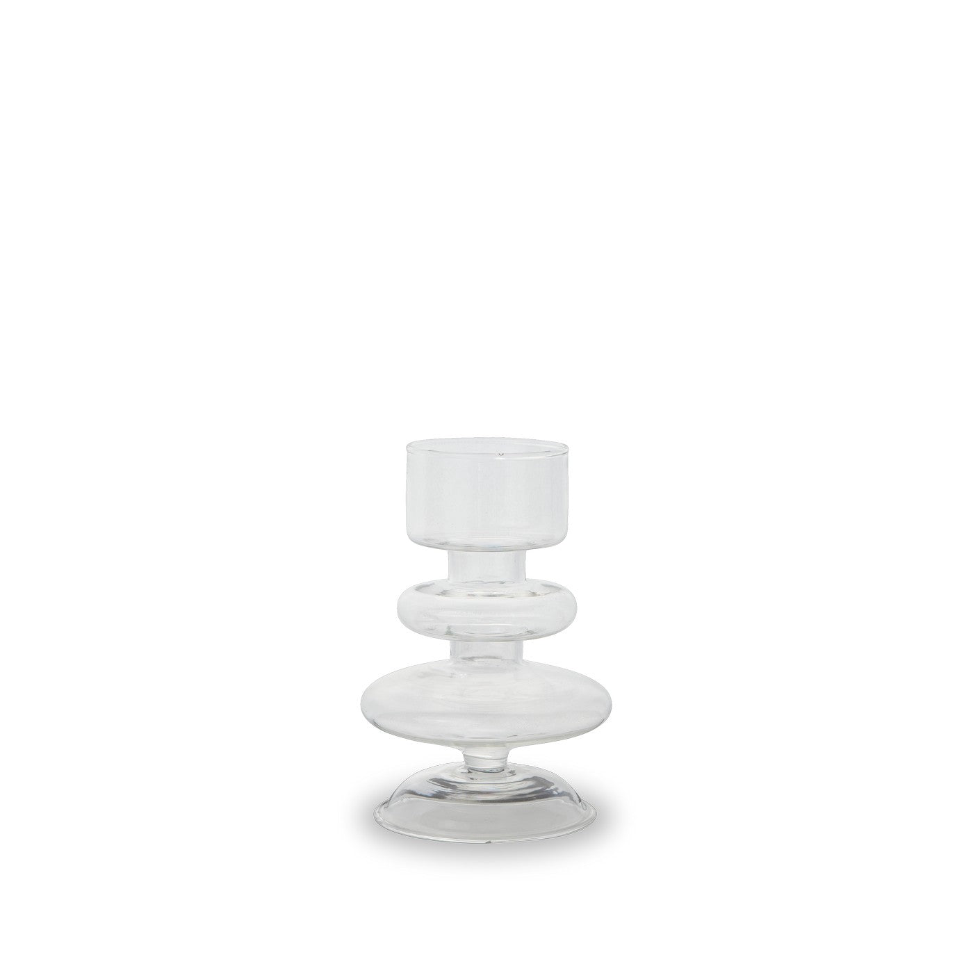 Porte-Bougies Ou Vase Soliflore En Verre - Transparent