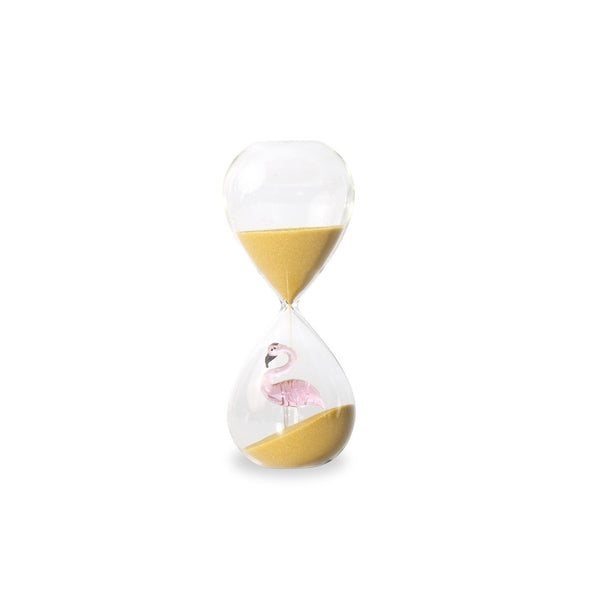 Monterey - Sablier Avec Décor En Verre Coloré À L’intérieur Flamant Rose - Verre Borosilicate