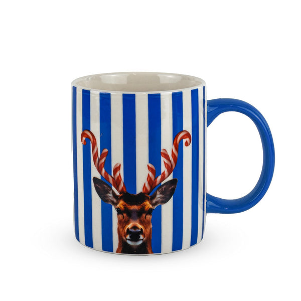 Mykonos - Lot De 2 Tasses Cornes Sucres D'orges - Céramique - 330ml