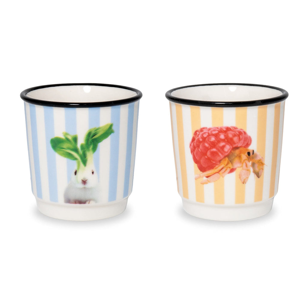 Mykonos - Set De 2 Verres À Café Bernard-l’hermite Et Lapin - Céramique - 100ml