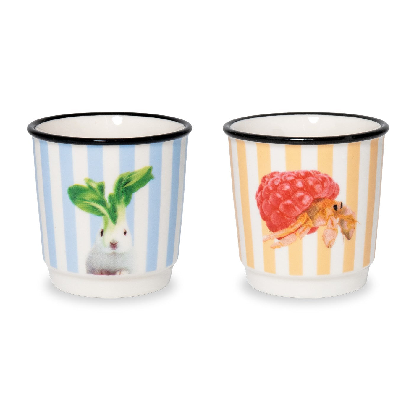 Mykonos - Set De 2 Verres À Café Bernard-l’hermite Et Lapin - Céramique - 100ml