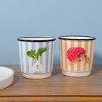 Mykonos - Set De 2 Verres À Café Bernard-l’hermite Et Lapin - Céramique - 100ml