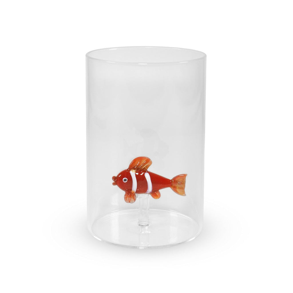 Monterey - Lot De 2 Gobelets Poisson-Clowns - Verre Borosilicate - 500ml