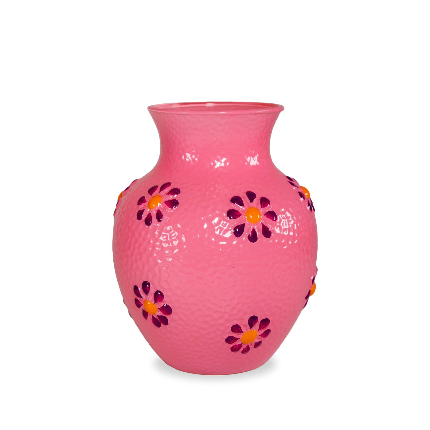 Monterey - Vase Avec Décorations Extérieures - Rose - Verre Borosilicate