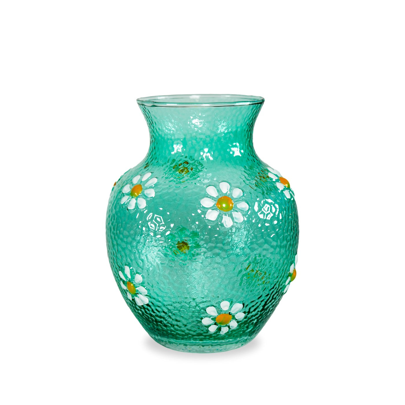 Monterey - Vase Avec Décorations Extérieures - Vert - Verre Borosilicate
