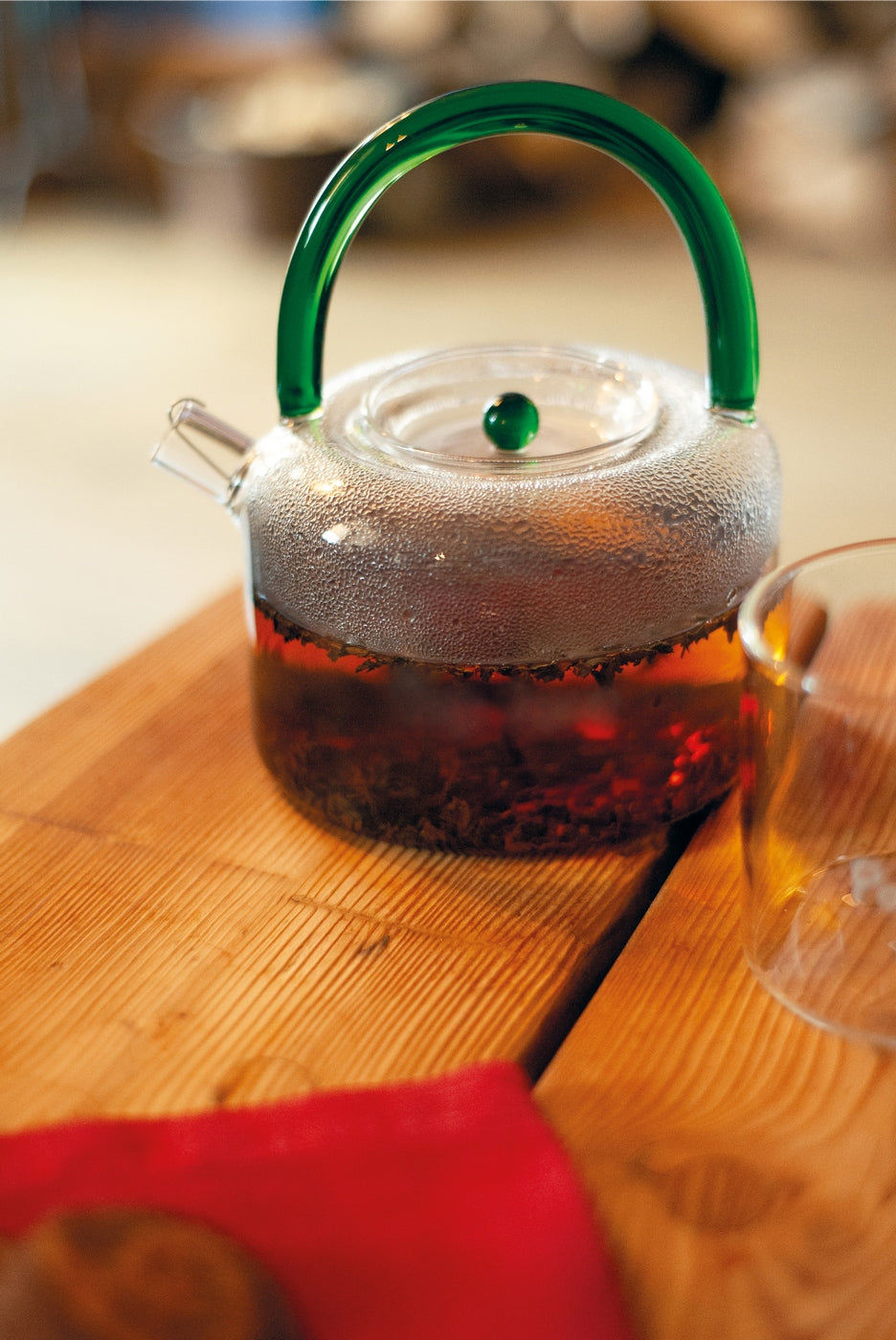 Théière En Verre Borosilicate Avec Filtre Sur Le Bec Verseur