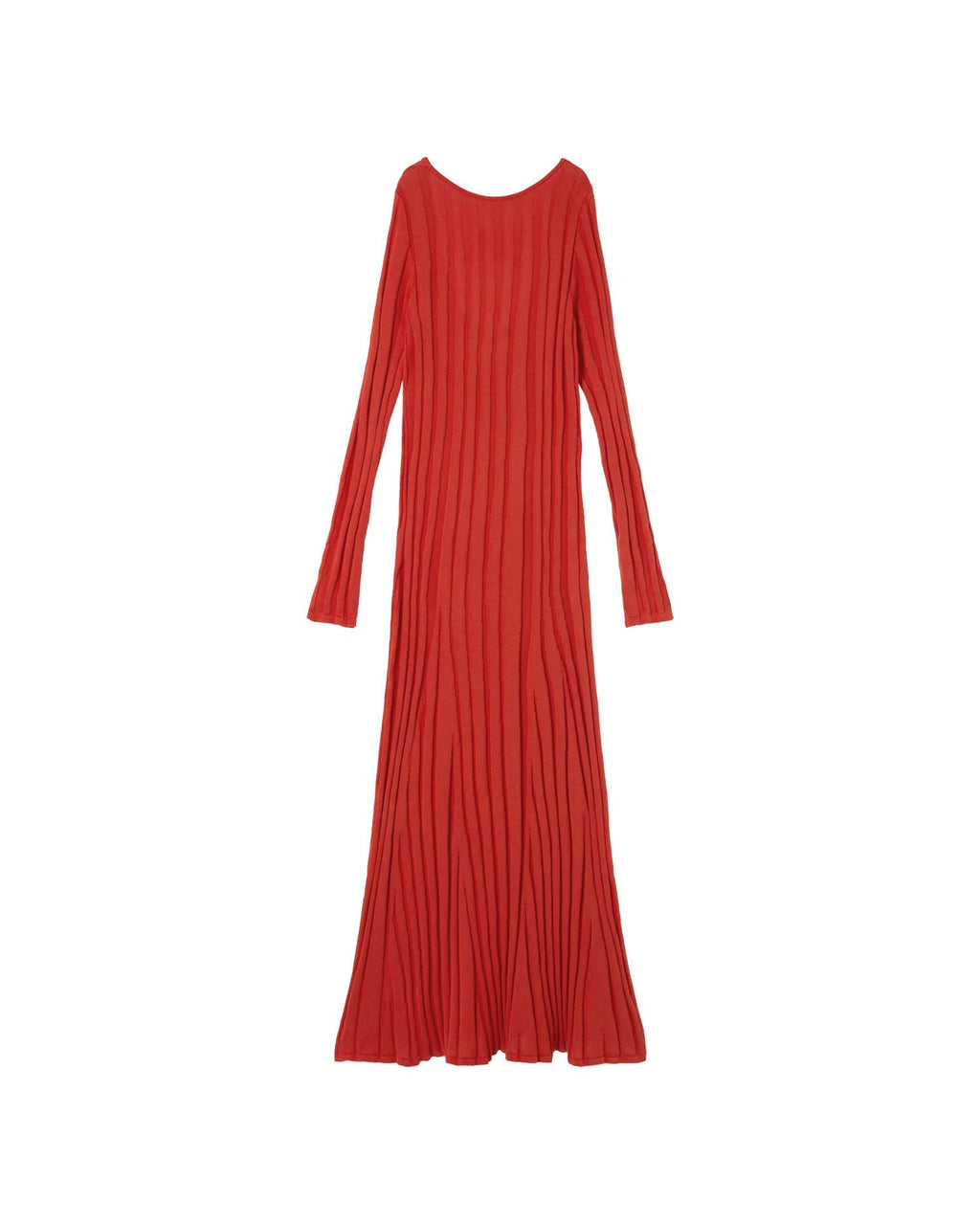 Vestido rojo punto Riko sostenible - silueta 1