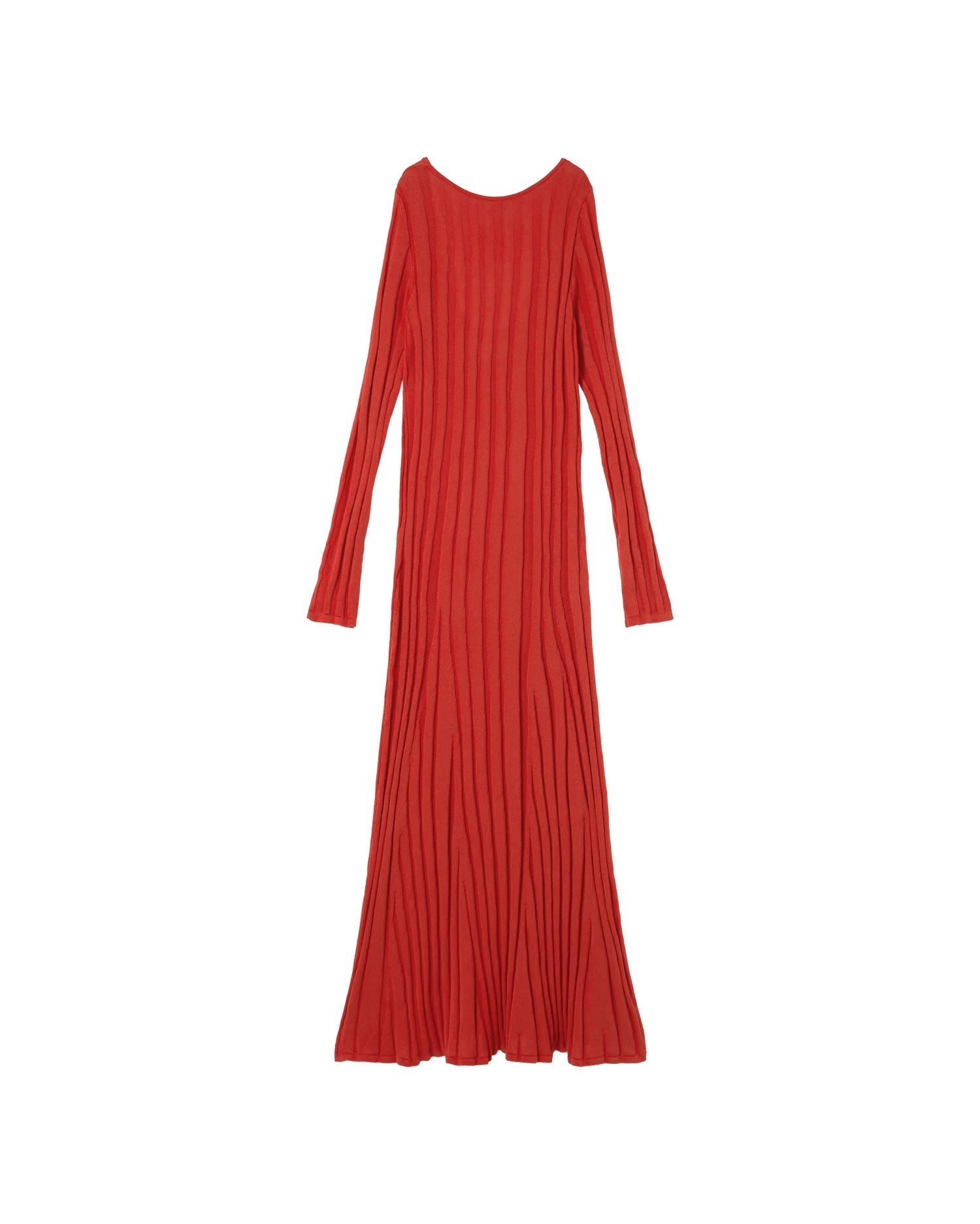 Vestido rojo punto Riko sostenible - silueta 1