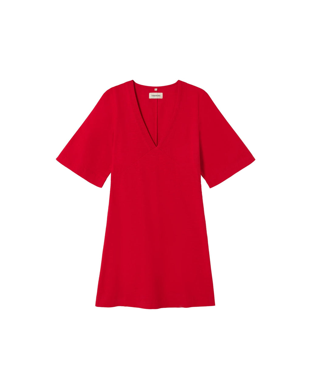 Vestido rojo Kim sostenible - silueta 2