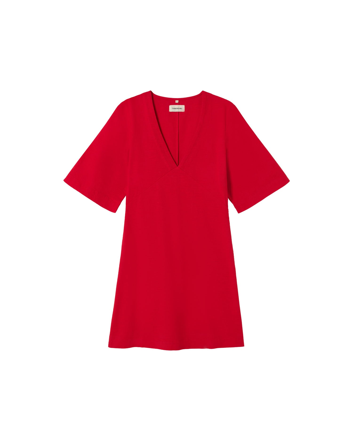 Vestido rojo Kim sostenible - silueta 2