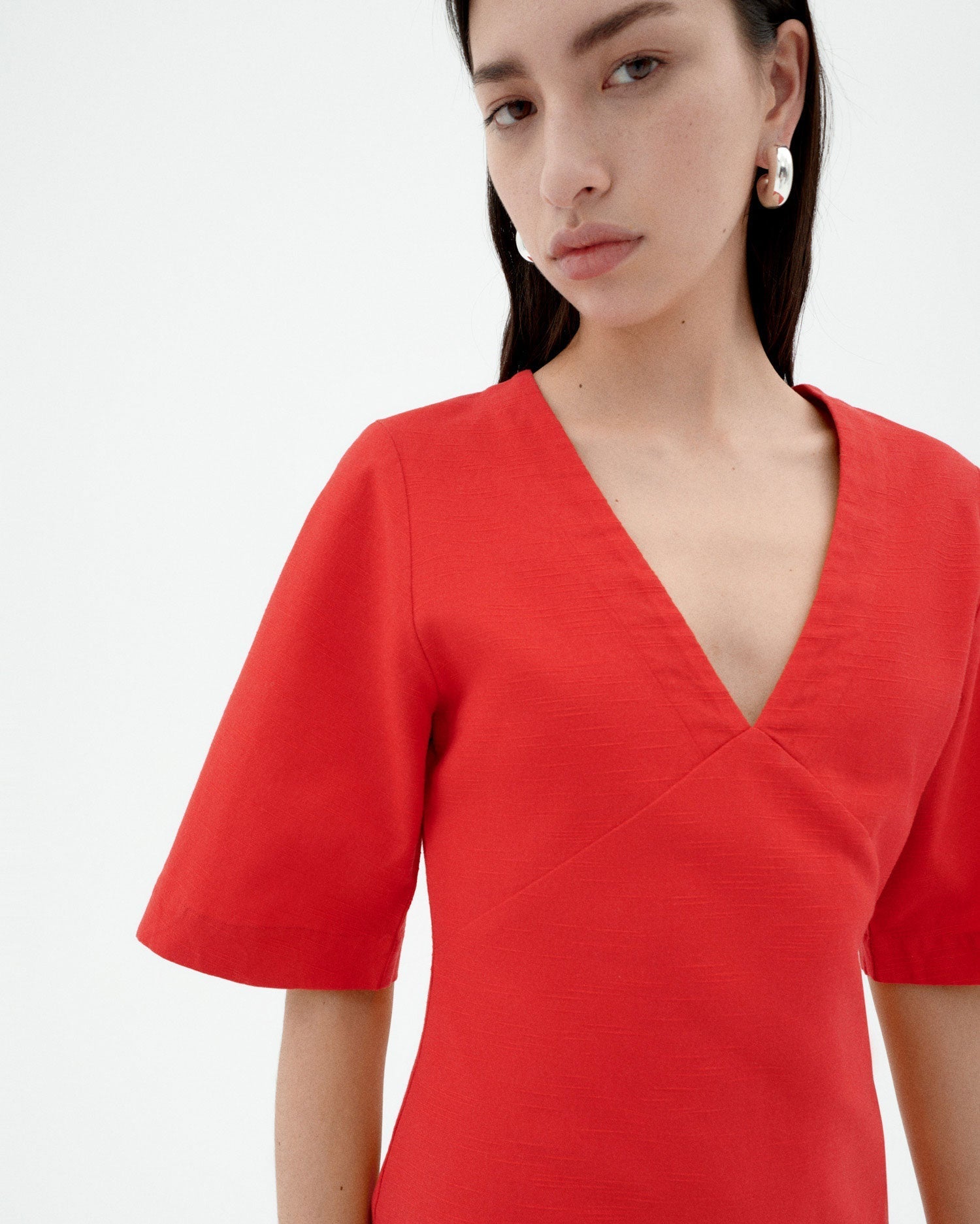 Vestido rojo Kim sostenible-4