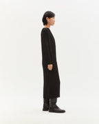 Vestido negro plisado Myrtle sostenible -2