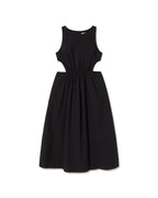 Vestido negro seersucker Kin sostenible - silueta 1