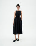 Vestido negro seersucker Kin sostenible-1