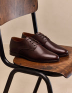 Derbies Antonin - Cuir pull-up grainé marron