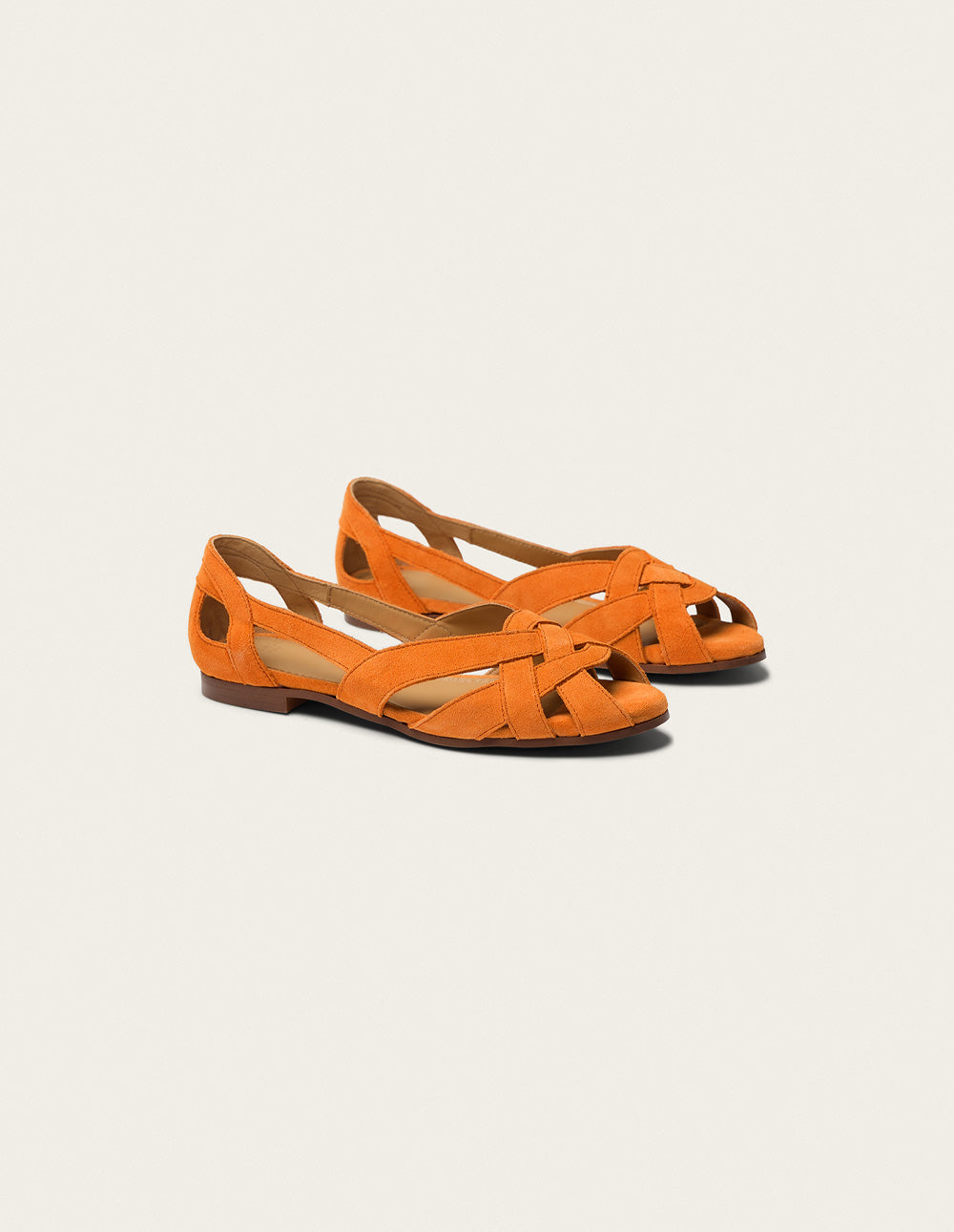 Sandales Clémentine - Suède orange