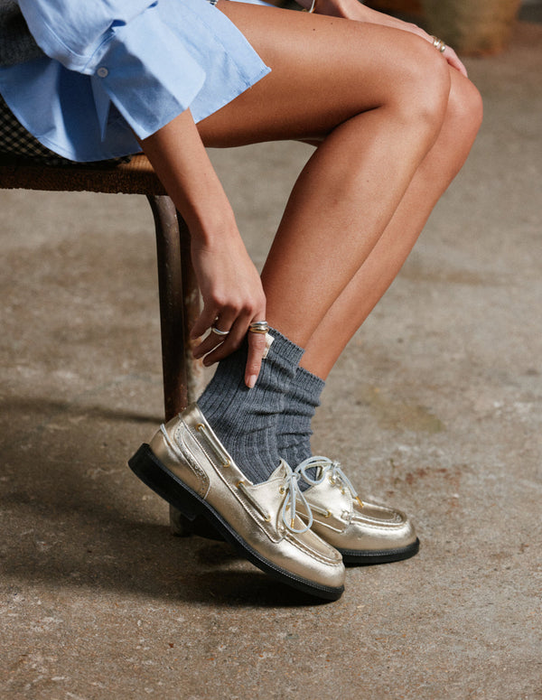 Derbies Niza - Cuir Doré - Femme