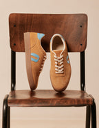 Baskets basses Pablo - Ocre turquoise