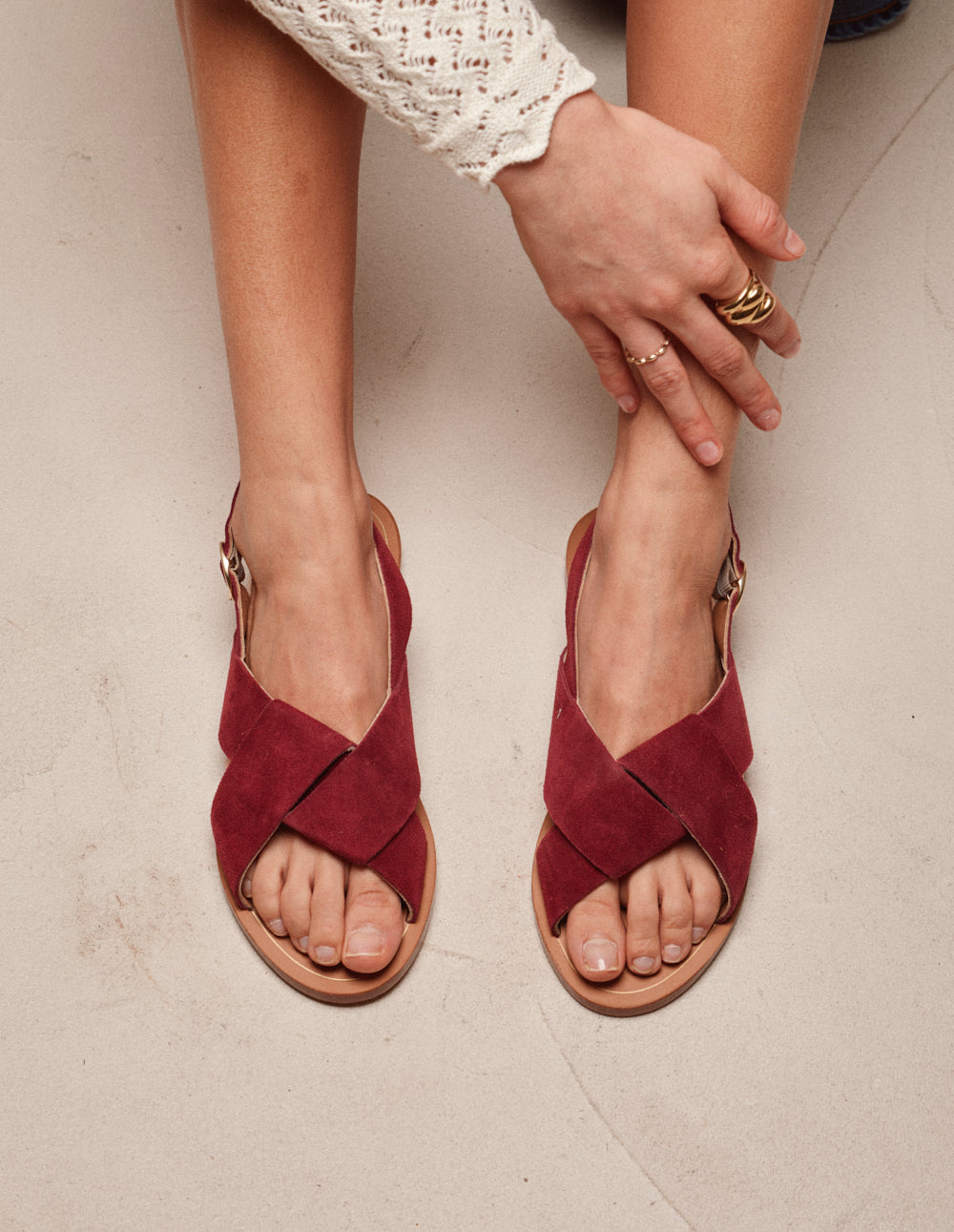 Sandales Paloma - Suède pourpre