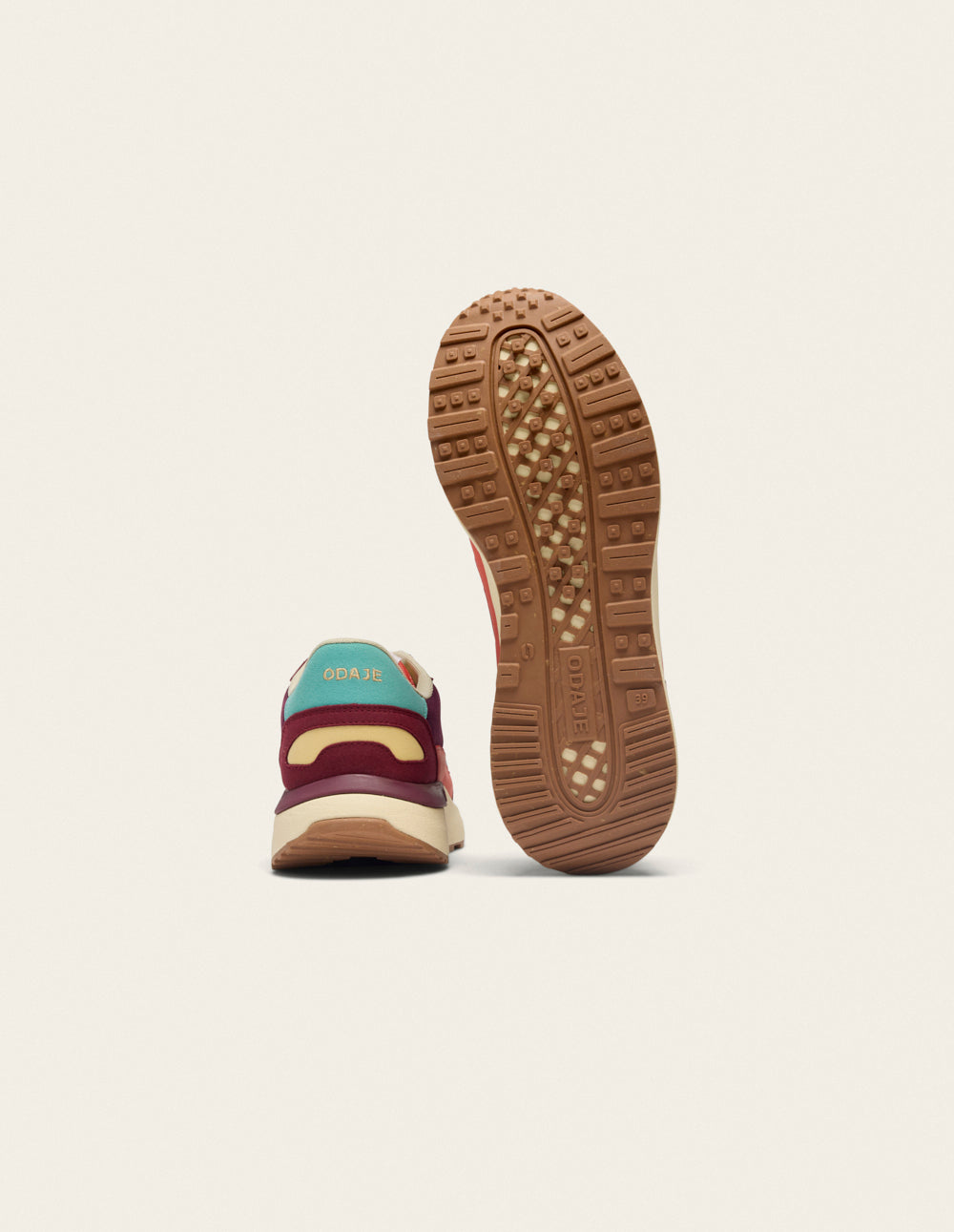 Baskets Basses Anaelle - Bordeaux Prune Beige
