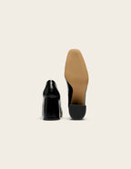 Escarpins Ilamis - Cuir plissé noir