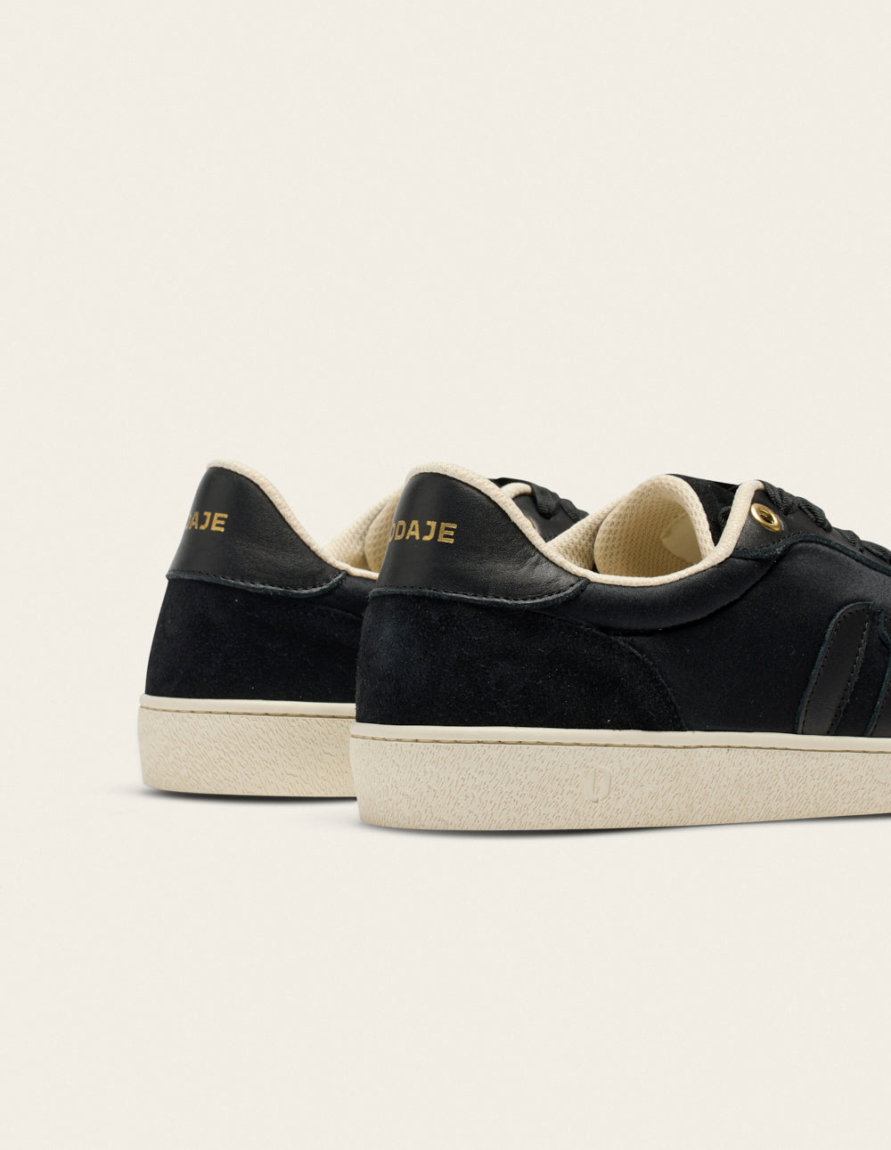 Baskets Basses Lucia - Satin Et Suède Noir