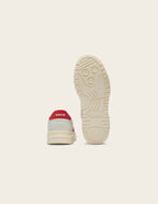Baskets Basses Nora - Gris Clair Blanc Rouge