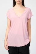 High Gauge Jersey Deep V Tee - Antique Rose - Femme