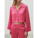Chemise Courte Ample ML - Magenta - Femme