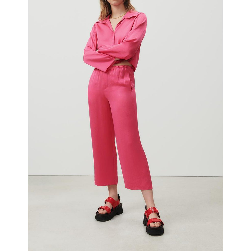Chemise Courte Ample ML - Magenta - Femme