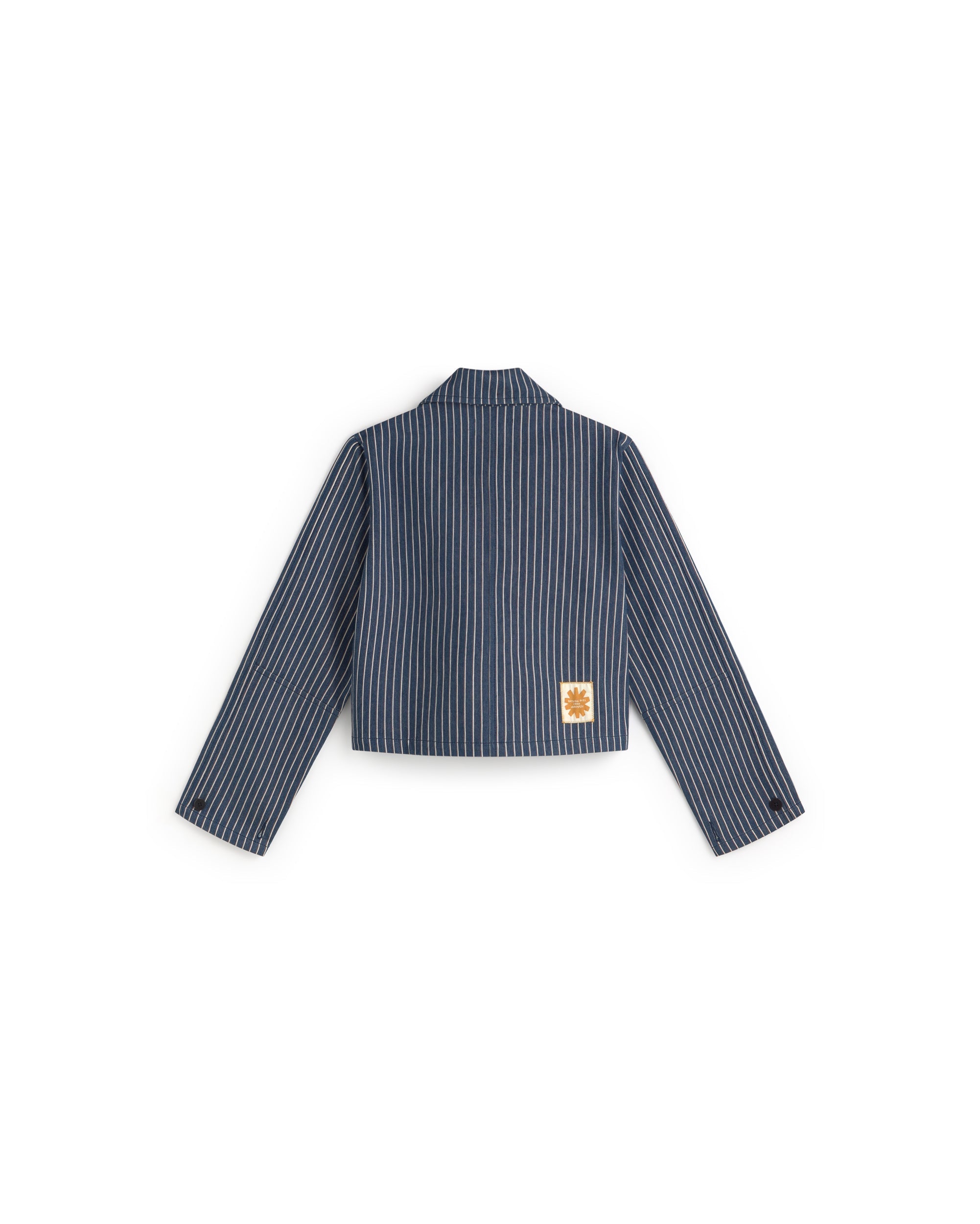 Chaqueta rayas tinte natural railway Astrid sostenible silueta - 3