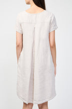 Robe Droite Plissée Au Dos - Blé - Femme