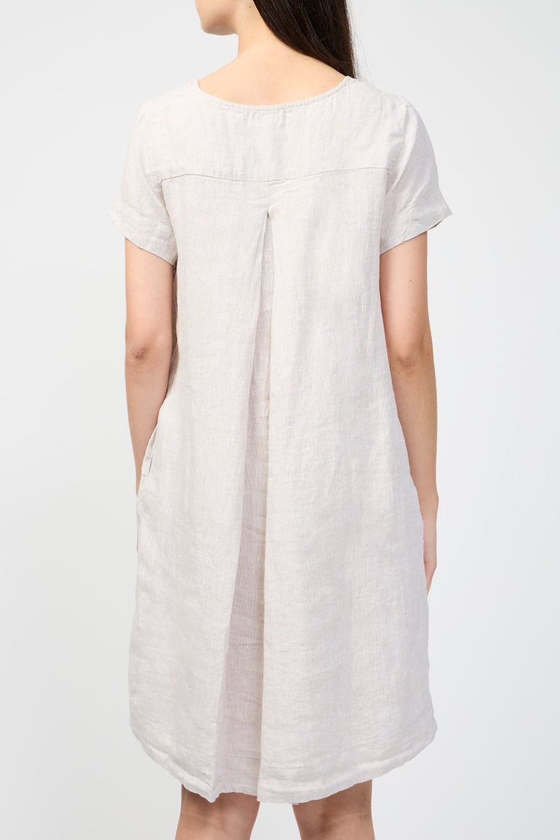 Robe Droite Plissée Au Dos - Blé - Femme