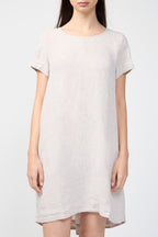 Robe Droite Plissée Au Dos - Blé - Femme