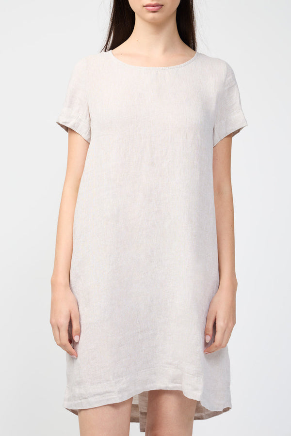 Robe Droite Plissée Au Dos - Blé - Femme