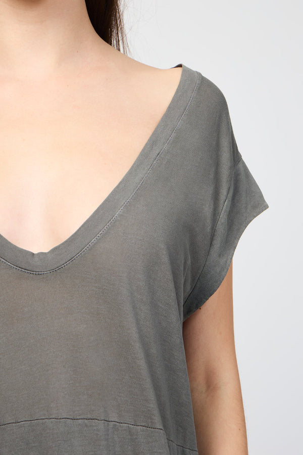Robe Doublée En Jersey Transparent V - Pigment Jungle - Femme