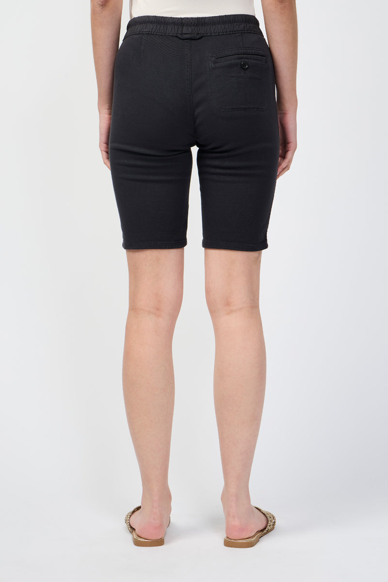 Short Utilitaire Drapé Doux - Pigment Carbone - Femme