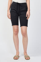 Short Utilitaire Drapé Doux - Pigment Carbone - Femme
