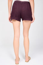 Short Gmt Teinté Blanc Clair - Aubergine - Femme