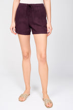 Short Gmt Teinté Blanc Clair - Aubergine - Femme