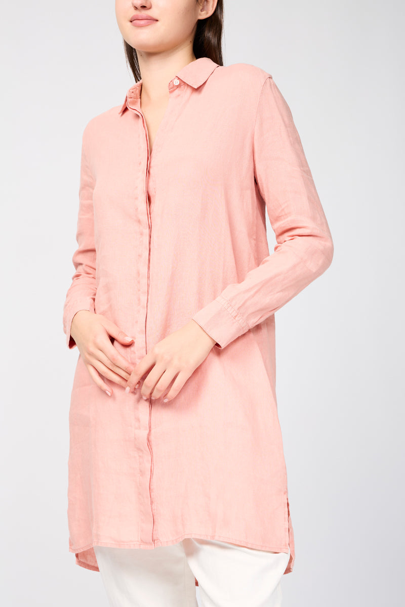 Robe Chemise Légère En Lin - Spritz Pigment - Femme