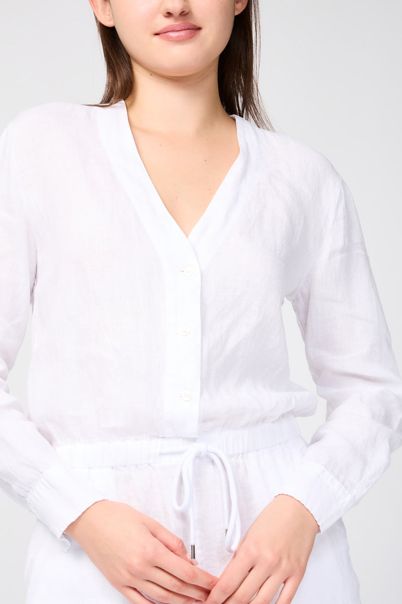 Combinaison En Lin Ls - Blanc - Femme
